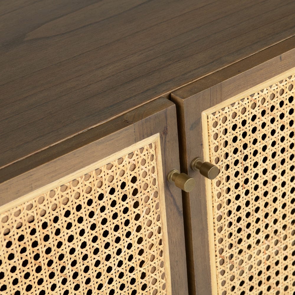 Crestview Collection - 78.74 in. Brown Solid Wood 5 Door Media Credenza / Sideboard - CVFDR1033 view 4