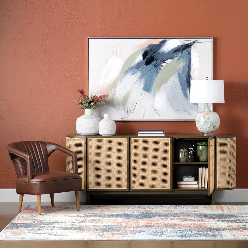 Crestview Collection - 78.74 in. Brown Solid Wood 5 Door Media Credenza / Sideboard - CVFDR1033 view 7