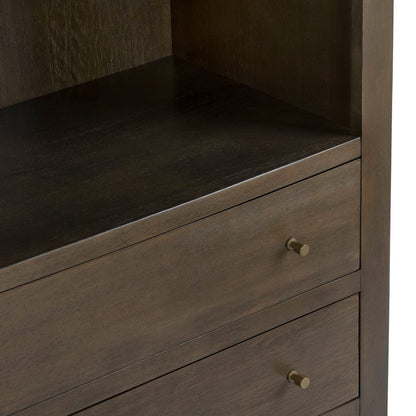 Crestview Collection - 78 in. Brown Solid Wood 3 Shelf Etagere - CVFDR1319 view 4