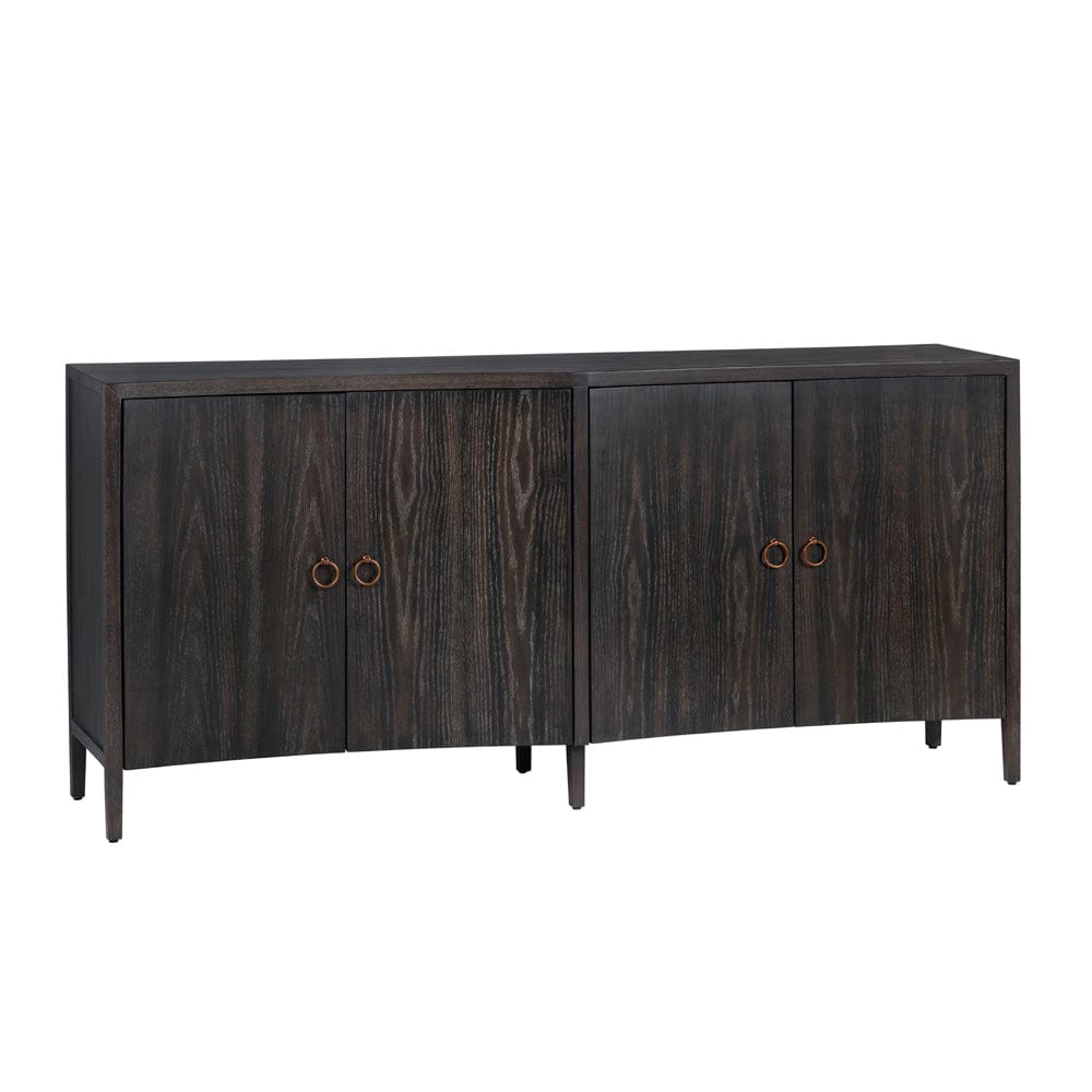 Crestview Collection - 78 in. Brown Solid Wood 4 Door Media Credenza / Sideboard - CVFDR1230 view 1