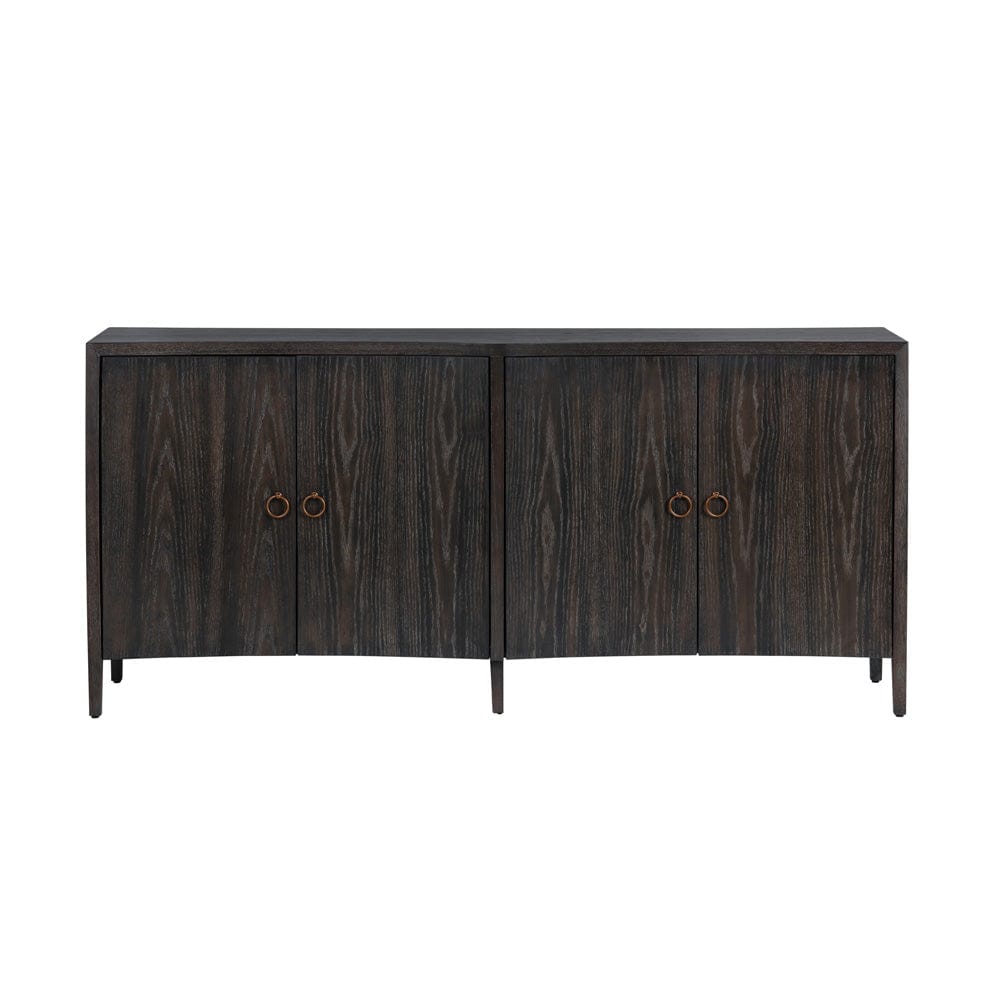 Crestview Collection - 78 in. Brown Solid Wood 4 Door Media Credenza / Sideboard - CVFDR1230 view 2