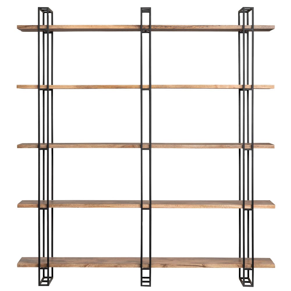 Crestview Collection - 78 in. Brown Solid Wood 5 Shelf Etagere - CVFNR919 view 2