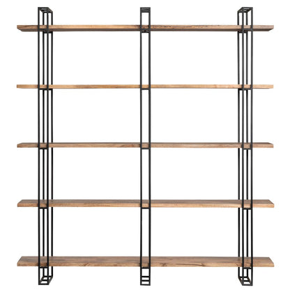 Crestview Collection - 78 in. Brown Solid Wood 5 Shelf Etagere - CVFNR919 view 2