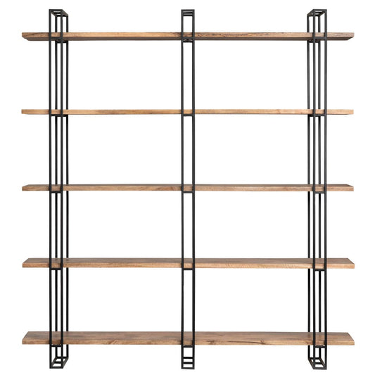 Crestview Collection - 78 in. Brown Solid Wood 5 Shelf Etagere - CVFNR919 view 2