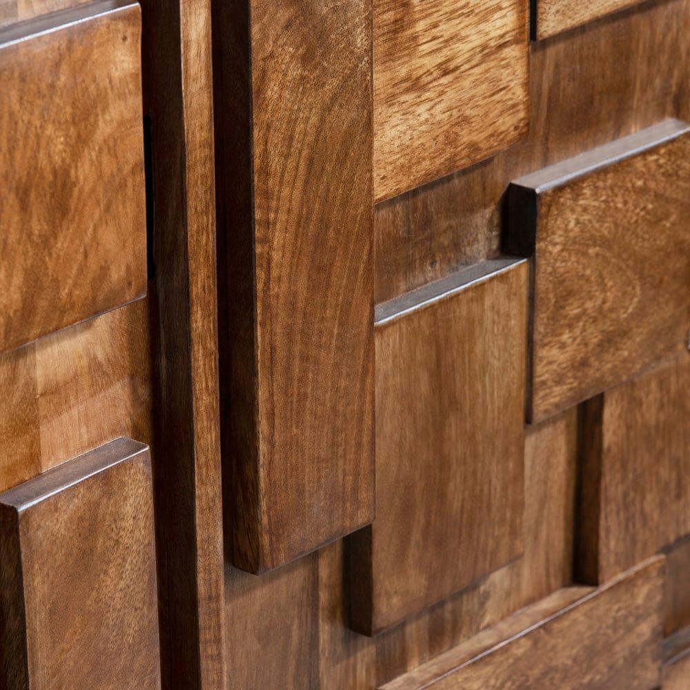 Crestview Collection - 79 in. Brown Solid Wood 4 Door Media Credenza / Sideboard - CVFNR4567 view 4