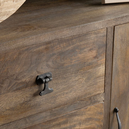 Crestview Collection - 80 in. Brown Solid Wood 6 Drawer 2 Door Media Credenza / Sideboard - CVFNR552 view 6