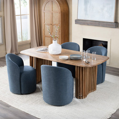 Crestview Collection - 86 in. Brown Solid Wood Oval Dining Table - CVFNRD111 view 6
