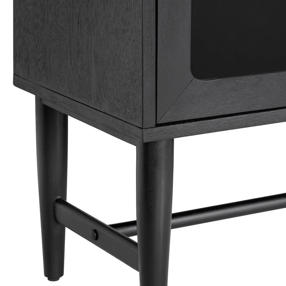 Crestview Collection - 89.2 in. Black Solid Wood 6 Door Media Credenza / Sideboard - CVFDR1339 view 4