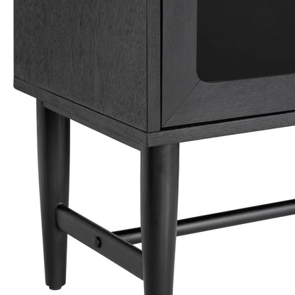 Crestview Collection - 89.2 in. Black Solid Wood 6 Door Media Credenza / Sideboard - CVFDR1339 view 4