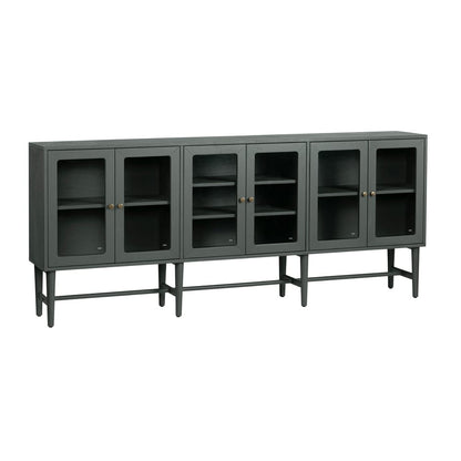 Crestview Collection - 89.2 in. Green Solid Wood 6 Door Media Credenza / Sideboard - CVFDR1177 view 1