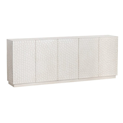 Crestview Collection - 90 in. White Solid Wood 6 Door Media Credenza / Sideboard - CVFNR4515 view 1