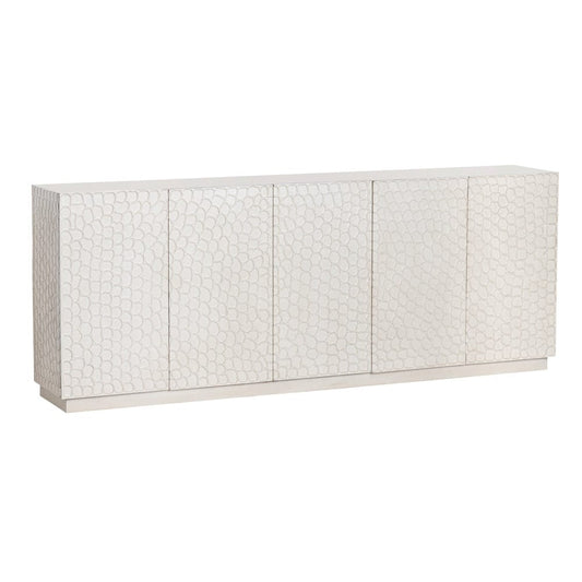 Crestview Collection - 90 in. White Solid Wood 6 Door Media Credenza / Sideboard - CVFNR4515 view 1