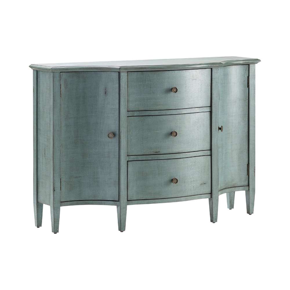 Crestview Collection - Abigail 2 Door and 3 Drawer Brushed Cool Blue Credenza - CVFZR4595 veiw 1