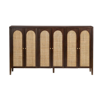 Crestview Collection - Acadian 72 in. Brown Solid Wood 6 Door Media Credenza / Sideboard - CVFDR1317 view 2