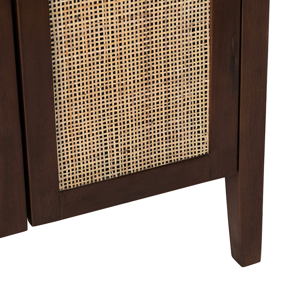 Crestview Collection - Acadian 72 in. Brown Solid Wood 6 Door Media Credenza / Sideboard - CVFDR1317 view 4