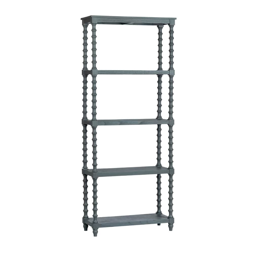 Crestview Collection - Alden 76 in. Gray Solid Wood 4 Shelf Etagere - CVFDR1342 view 1