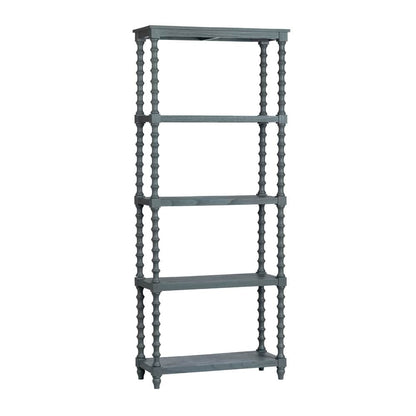 Crestview Collection - Alden 76 in. Gray Solid Wood 4 Shelf Etagere - CVFDR1342 view 1