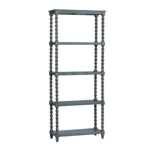Crestview Collection - Alden 76 in. Gray Solid Wood 4 Shelf Etagere - CVFDR1342 view 1
