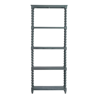 Crestview Collection - Alden 76 in. Gray Solid Wood 4 Shelf Etagere - CVFDR1342 view 2