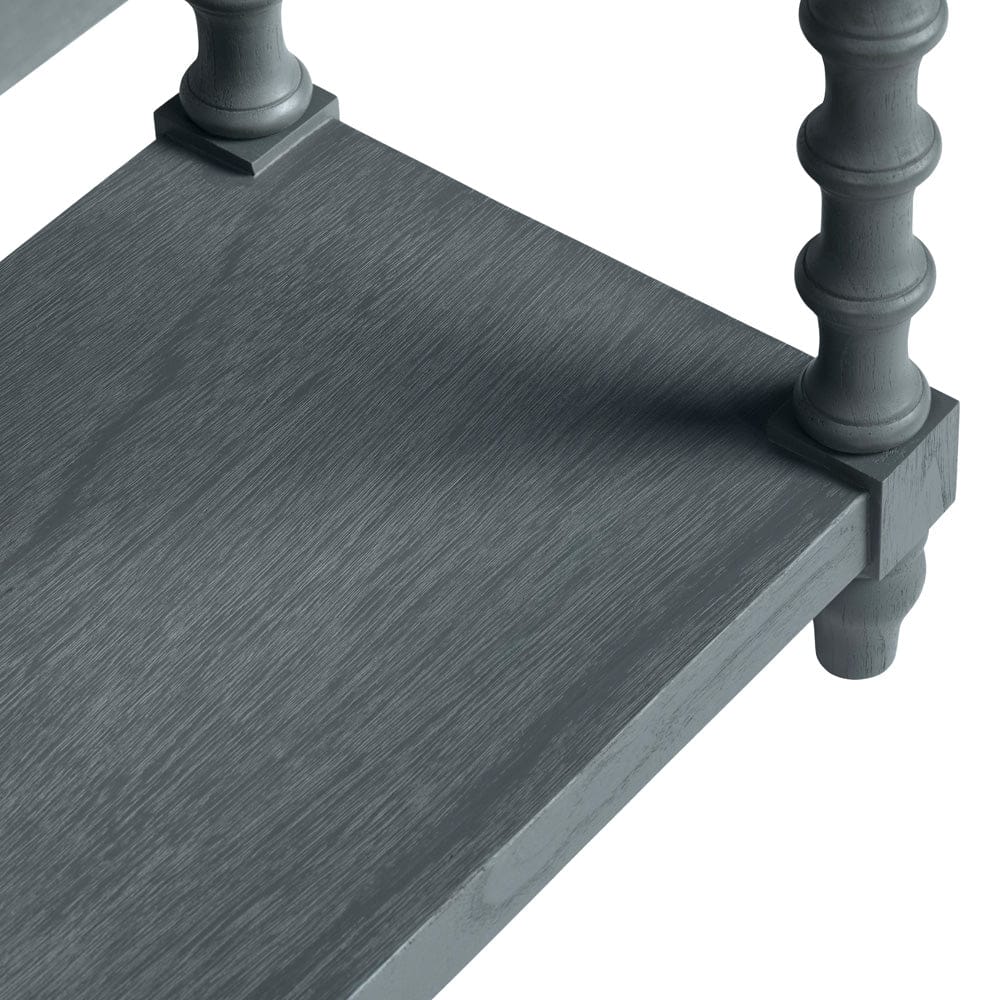 Crestview Collection - Alden 76 in. Gray Solid Wood 4 Shelf Etagere - CVFDR1342 view 3