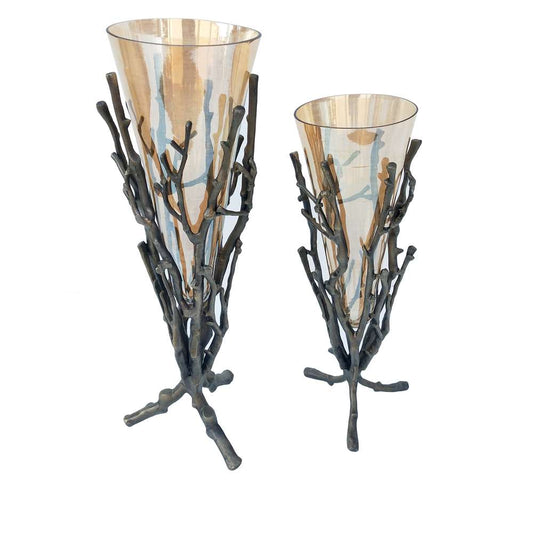 Crestview Collection - Aluminium & Glass Vase - CVVZSN005 veiw 1