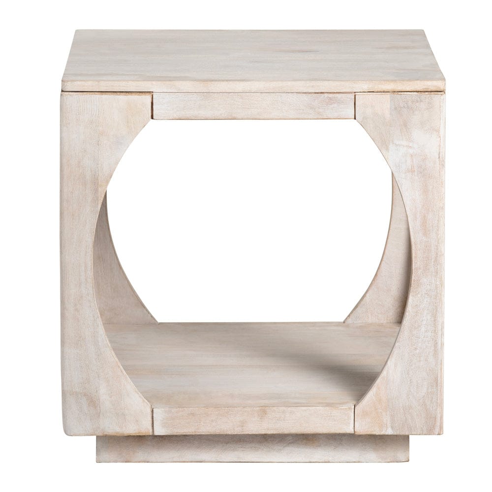 Crestview Collection - Apollo Square Tan Solid Wood Accent End Table - CVFNR4215 view 2