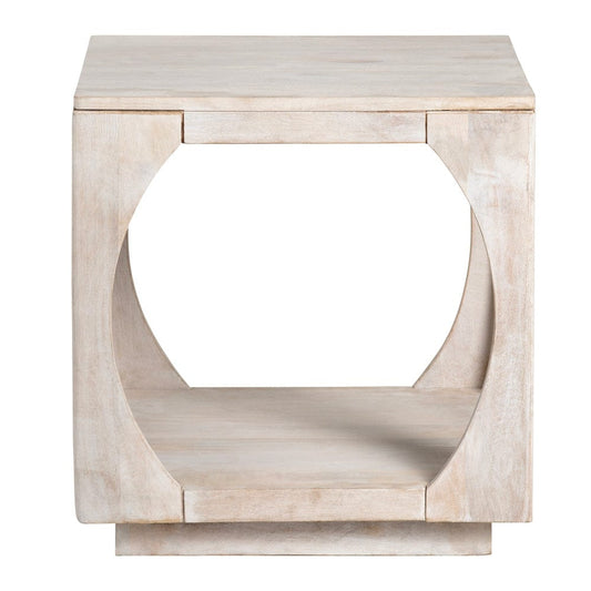 Crestview Collection - Apollo Square Tan Solid Wood Accent End Table - CVFNR4215 view 2