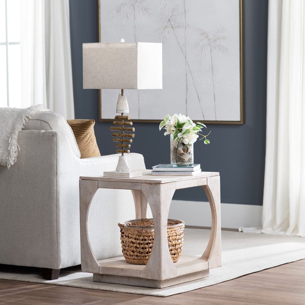 Crestview Collection - Apollo Square Tan Solid Wood Accent End Table - CVFNR4215 view 5
