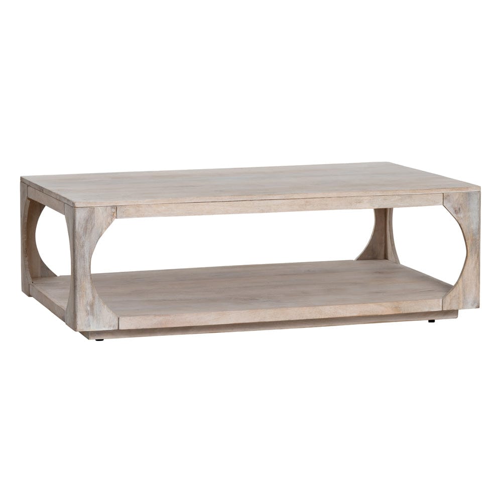 Crestview Collection - Apollo White Solid Wood Rectangle Coffee Table / Cocktail Table - CVFNR4214 view 1