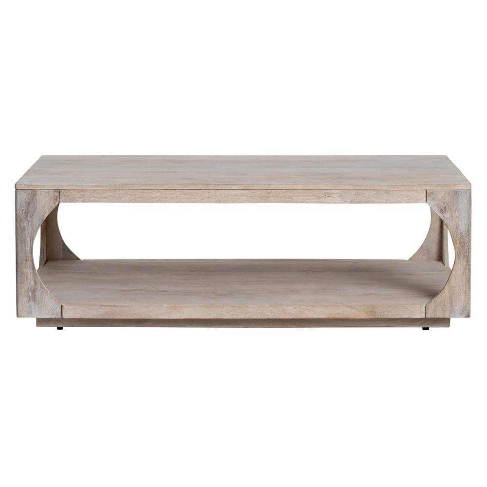 Crestview Collection - Apollo White Solid Wood Rectangle Coffee Table / Cocktail Table - CVFNR4214 view 2
