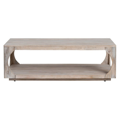 Crestview Collection - Apollo White Solid Wood Rectangle Coffee Table / Cocktail Table - CVFNR4214 view 2