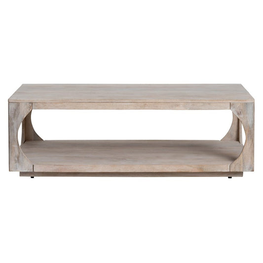 Crestview Collection - Apollo White Solid Wood Rectangle Coffee Table / Cocktail Table - CVFNR4214 view 2