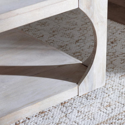 Crestview Collection - Apollo White Solid Wood Rectangle Coffee Table / Cocktail Table - CVFNR4214 view 4