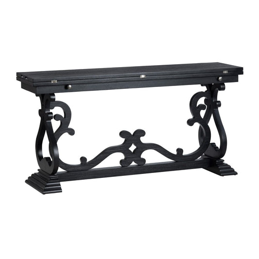 Crestview Collection - Ashleigh 60 in. Black Solid Wood Accent Console Sofa Table - CVFVR8424 view 1
