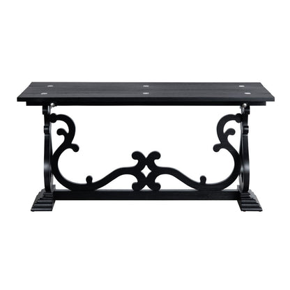 Crestview Collection - Ashleigh 60 in. Black Solid Wood Accent Console Sofa Table - CVFVR8424 view 2