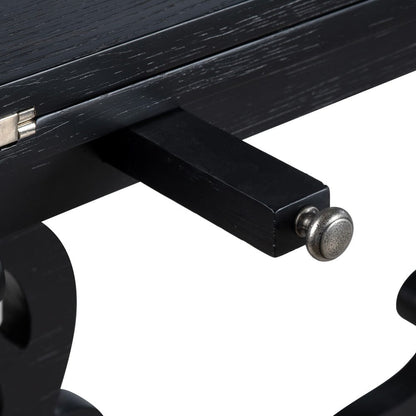Crestview Collection - Ashleigh 60 in. Black Solid Wood Accent Console Sofa Table - CVFVR8424 view 4