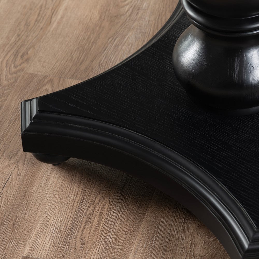 Crestview Collection - Ashleigh Round Black Solid Wood Accent End Table - CVFVR8425 view 3