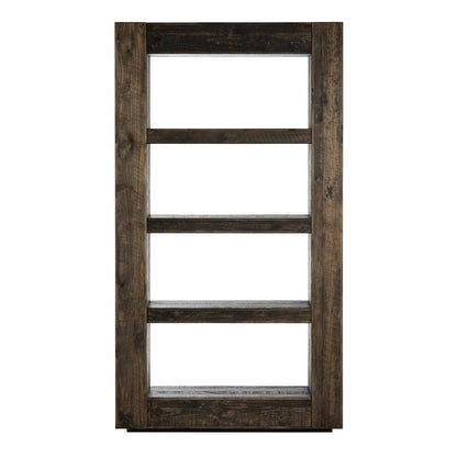 Crestview Collection - Aspen 79.5 in. Brown Solid Wood 4 Shelf Bookcase - CVFVR8409 view 2