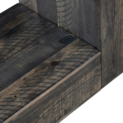 Crestview Collection - Aspen 79.5 in. Brown Solid Wood 4 Shelf Bookcase - CVFVR8409 view 3