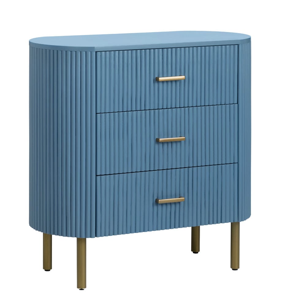 Crestview Collection - Astoria Blue Blue Solid Wood 3 Drawer Accent Chest - CVFDR1304 view 1