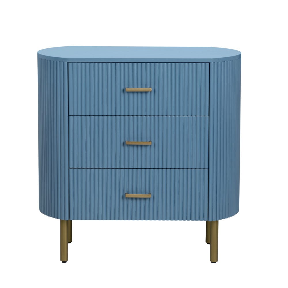 Crestview Collection - Astoria Blue Blue Solid Wood 3 Drawer Accent Chest - CVFDR1304 view 2