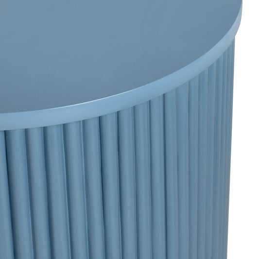Crestview Collection - Astoria Blue Round Blue Solid Wood Accent End Table - CVFDR1305 view 2
