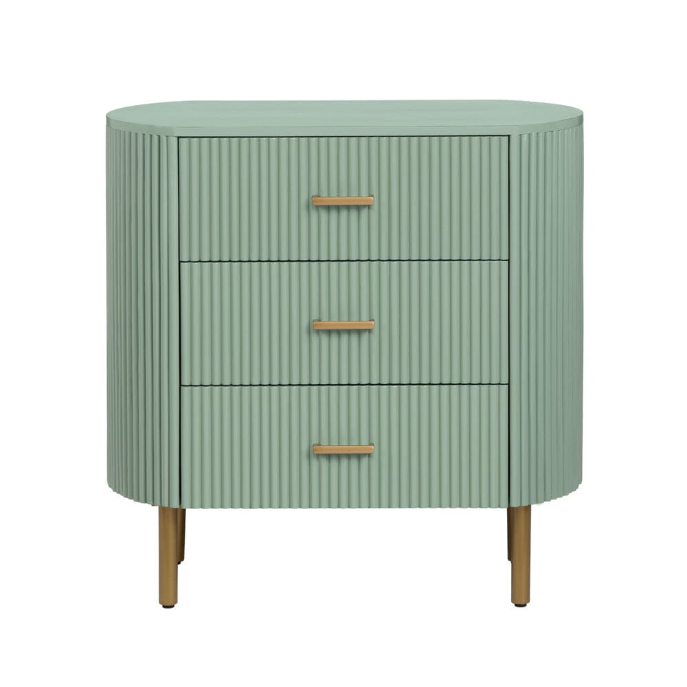 Crestview Collection - Astoria Green Green Solid Wood 3 Drawer Accent Chest - CVFDR1308 view 2
