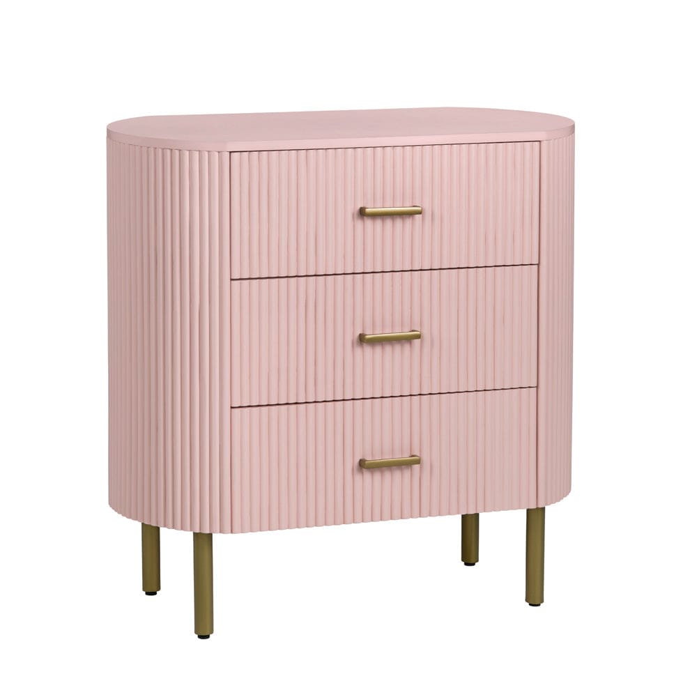 Crestview Collection - Astoria Pink Pink Solid Wood 3 Drawer Accent Chest - CVFDR1306 view 1