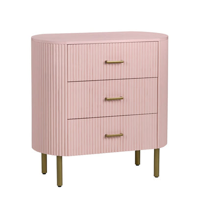 Crestview Collection - Astoria Pink Pink Solid Wood 3 Drawer Accent Chest - CVFDR1306 view 1