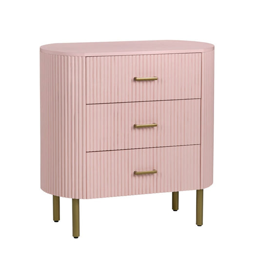 Crestview Collection - Astoria Pink Pink Solid Wood 3 Drawer Accent Chest - CVFDR1306 view 1