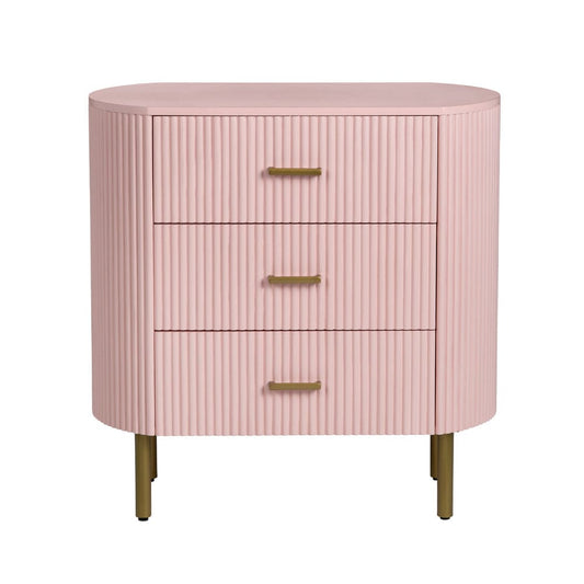 Crestview Collection - Astoria Pink Pink Solid Wood 3 Drawer Accent Chest - CVFDR1306 view 2