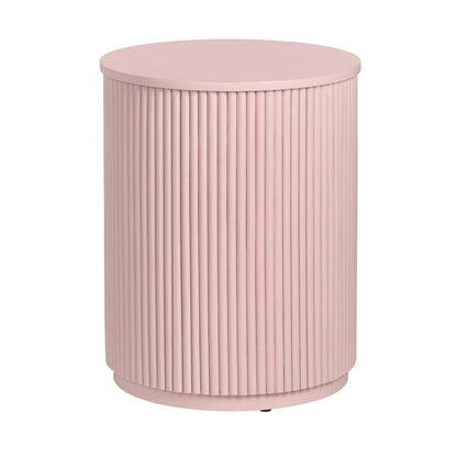 Crestview Collection - Astoria Pink Round Pink Solid Wood Accent End Table - CVFDR1307 view 1