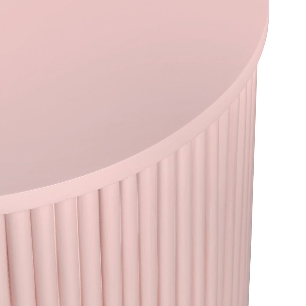 Crestview Collection - Astoria Pink Round Pink Solid Wood Accent End Table - CVFDR1307 view 2