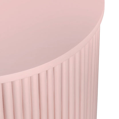 Crestview Collection - Astoria Pink Round Pink Solid Wood Accent End Table - CVFDR1307 view 2